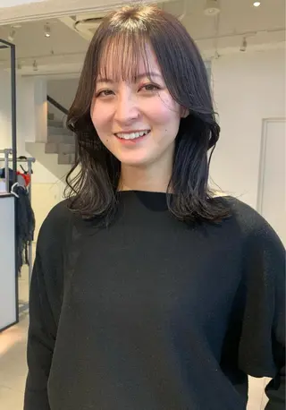 ミディアム Kureha/ネイル トレンドヘアのヘアスタイル