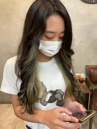 ロング カラー 【ピンク/韓国ヘア/ ヘアセット】亜海のヘアスタイル