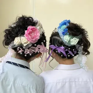 ロング 暖色カラー❤️横浜 エクステらん🦖のヘアスタイル