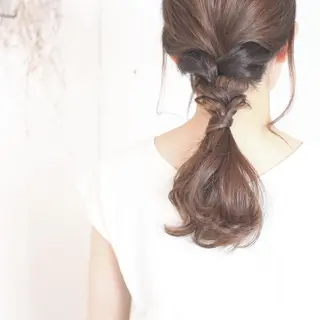 セミロング カラー ヘアアレンジ Mariana/ 鶴原-ハイライトのヘアスタイル