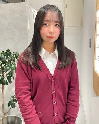 セミロング カラー デザインパーマ/ 艶カラー/ボブのヘアスタイル