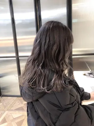 セミロング カラー hayaka todaのヘアスタイル