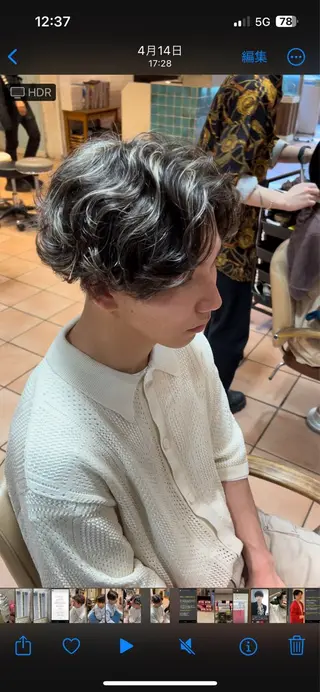 ショート カラー パーマ メンズ 朝3分でキマる 村上陸のヘアスタイル