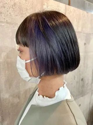 ショート レイヤー/韓国 ハイトーン興津史弥のヘアスタイル