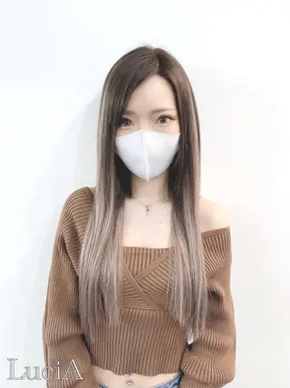 ロング カラー ヘアアレンジ LuciA/エクステ カラーのヘアスタイル