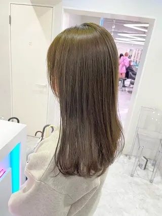 ミディアム ブラウンベージュ🤎 ブリーチなし🤎のヘアスタイル