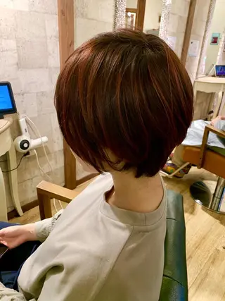 ショート カラー SALOWIN(サロウィン)広島並木通り所属・田村和範/似合わせ カラー/髪質改善のヘアスタイル