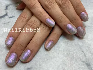 ネイル ネイルリボン 受付スタッフのネイルデザイン