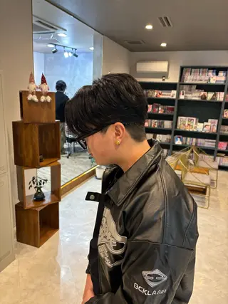 パーマ メンズ 田中 藍人のヘアスタイル