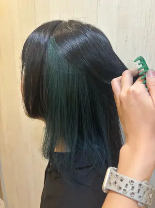 セミロング カラー 田中 姫梨のヘアスタイル