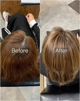 カラー 白髪ぼかし/美髪矯正 /宮崎陽平のヘアスタイル