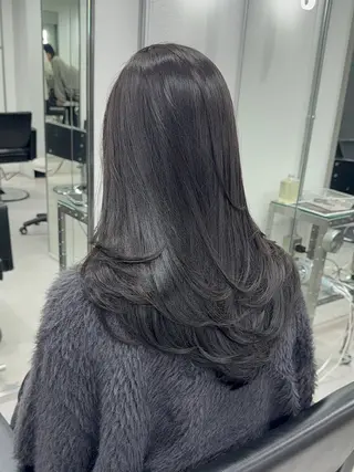 ロング カラー 名古屋レイヤーカット 藤原崇裕のヘアスタイル
