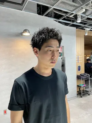 ショート カラー パーマ メンズ 🔥メンズ 特化🔥菊水皐暉🔥のヘアスタイル