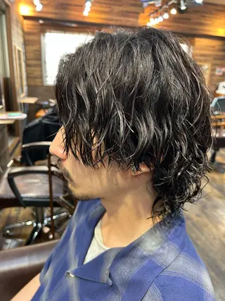 ミディアム パーマ メンズ ツイスパ/メンズ特化 🦋𝑺𝑶𝑵𝑬のヘアスタイル