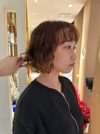 ショート 青木龍樹/パーマモデ ル/似合わせパーマのヘアスタイル