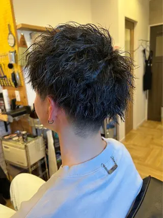 ミディアム パーマ HOOPbarber shop💈のヘアスタイル