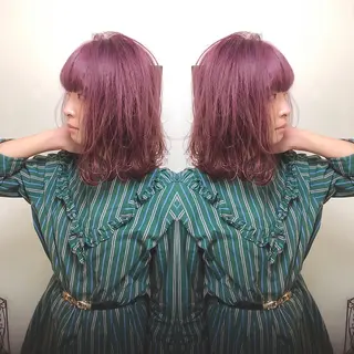 ミディアム カラー ヘアアレンジ branch by suri-ru所属・branch 中原のヘアスタイル