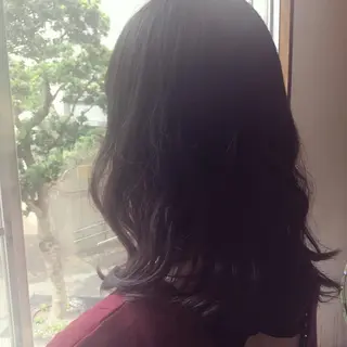 ミディアム カラー パーマ 金崎 新吾のヘアスタイル