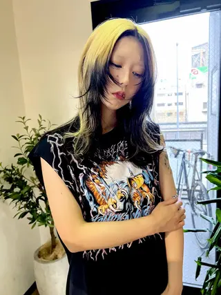 ミディアム 文屋 颯のヘアスタイル