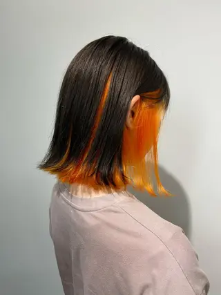 ミディアム カラー ヘアアレンジ 【艶髪×韓国風】 毛流れ職人 RYOのヘアスタイル