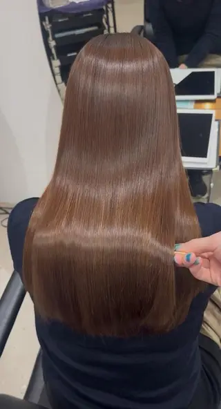 セミロング パーマ ゆい 縮毛矯正/髪質改善のヘアスタイル