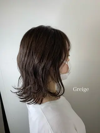 セミロング メンズバレイヤージュ 斉藤春のヘアスタイル