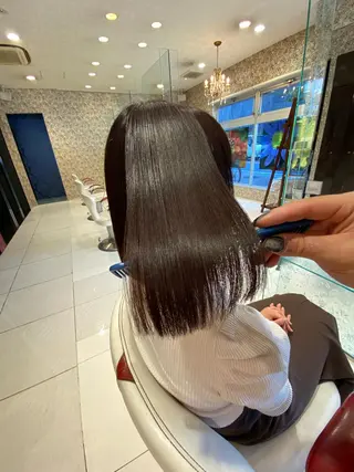 ミディアム カラー ムトウセイマ/艶髪 /艶ケアWブリーチのヘアスタイル