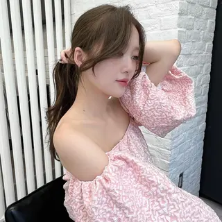 ロング カラー 韓国ヘア♡ 顔まわりカットayaのヘアスタイル