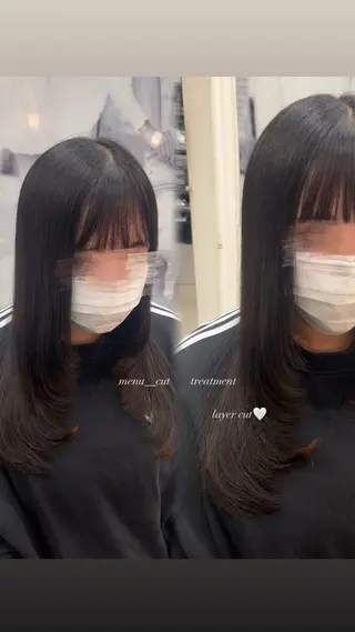 セミロング 🎀さ こﾁ🎀のヘアスタイル