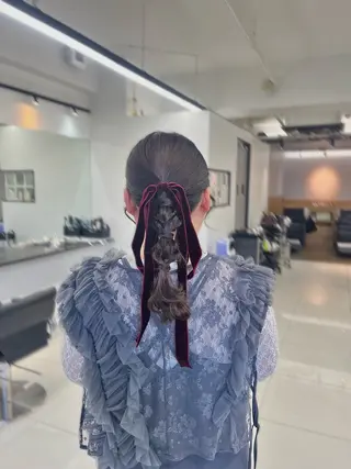 ロング ブリーチなしWカラー /アレンジ/ユウミのヘアスタイル