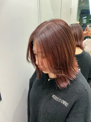 ミディアム カコ/レイヤーカット ヘアアレンジのヘアスタイル