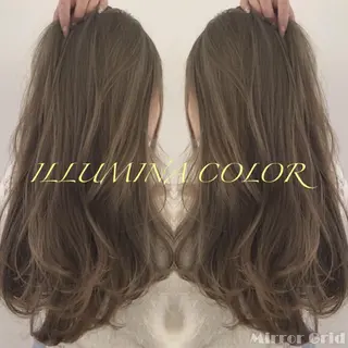 セミロング カラー due hair 京都駅前店 MILBON オージュア認定サロン【デューヘアー】所属・ハイトーンブリーチ 土坂 由志【京都】のヘアスタイル