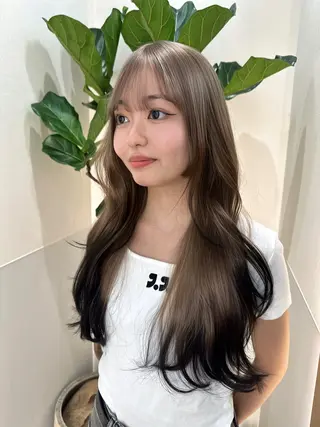 ロング カラー 🦋レイヤーカット ミドリカワ🦋のヘアスタイル