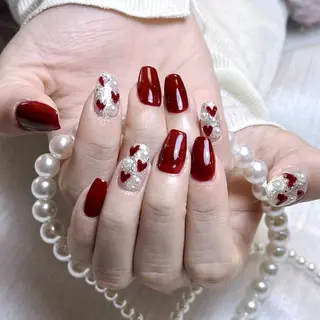 ネイル RAFFINE 月🦋🩵のネイルデザイン