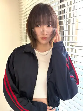 ミディアム くどうももか 浦和　ショート　ボブのヘアスタイル