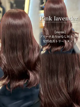 セミロング カラー ヘアアレンジ ダメージレスカラー 🩵HIYO🩵のヘアスタイル