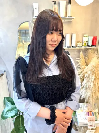 ロング カラー 韓国ヘア🇰🇷/ 顔周り/松田光里のヘアスタイル