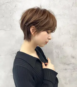 ショート カラー パーマ ヘアアレンジ メンズ キッズ ネイル マツエク・マツパ アイブロウ ANSENS  by  Mode K's所属・顔周りレイヤー ☺︎shunのヘアスタイル