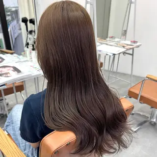 ロング カラー ヘアアレンジ ブリーチなしカラー /ベージュ/安形翔のヘアスタイル