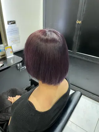 ミディアム カラー 長田 麻友子のヘアスタイル