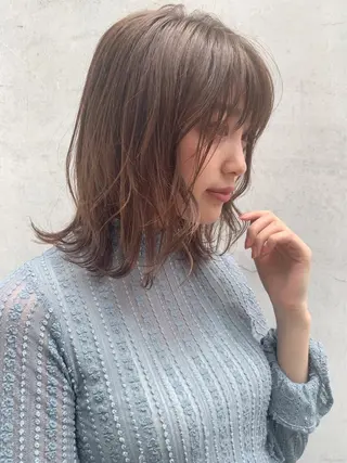 ミディアム 髪質改善カラー☆ ヘアアレンジmiyuのヘアスタイル