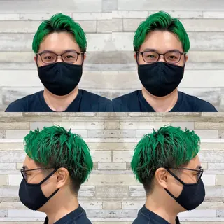 ショート カラー メンズ "PEPPU "所属・🌈推し色派手髪 ハイトーンShinのヘアスタイル