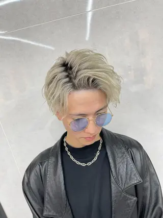 カラー メンズ 𝐑𝐲𝐮𝐤𝐢 【店長】ALEAPのヘアスタイル