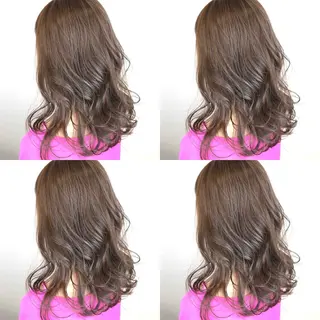 ロング カラー 韓国レイヤーカット/ ダブルカラーのヘアスタイル