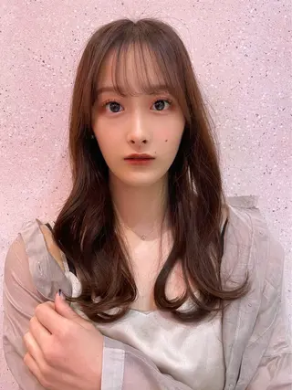 ロング 新宿/韓国レイヤー/ 顔周りカット松本美晴のヘアスタイル