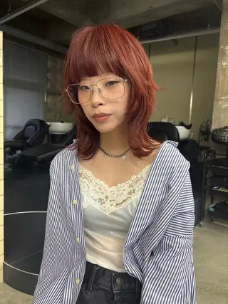 ミディアム カラー BELLA阿部野 TOMOMIのヘアスタイル