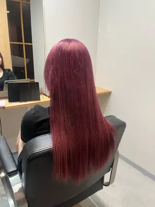 ロング カラー china/ボブ ブリーチカラーのヘアスタイル