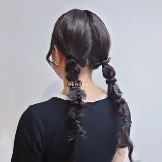 ヘアアレンジ カラー ロング かわい ゆうな 髪質改善/縮毛矯正のヘアスタイル