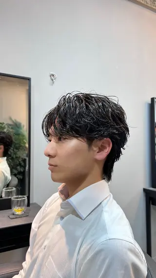 ショート パーマ メンズ Alo所属・💥メンズパーマ /表参道/モント💥のヘアスタイル