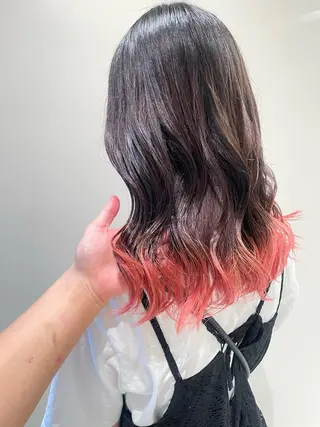 セミロング カラー ボブ/インナーカラー /眉毛/Miyuのヘアスタイル